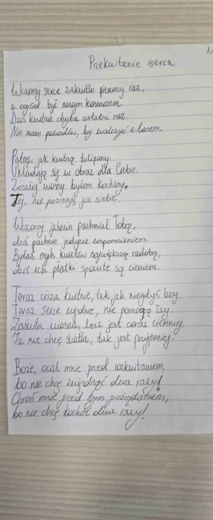 Dziękujemy wszystkim uczniom, którzy wzięli udział w konkursie poetyckim