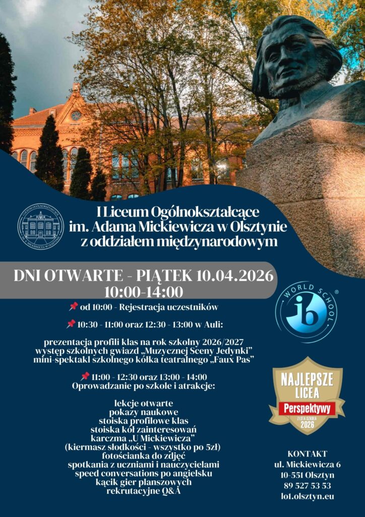 DNI OTWARTE JEDYNKI - piątek