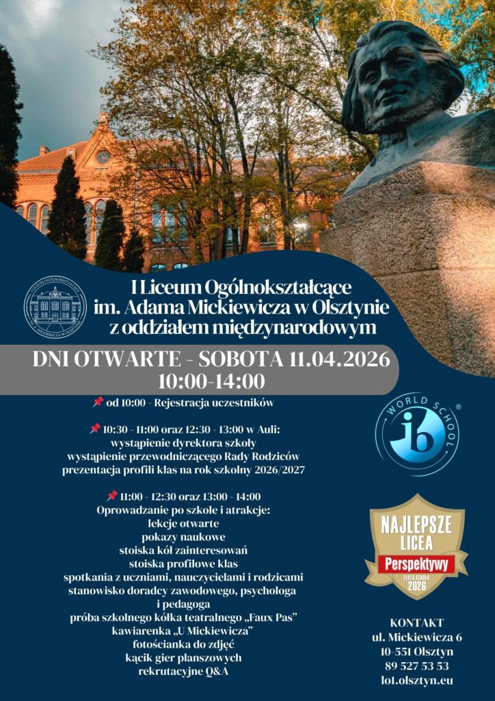 DNI OTWARTE JEDYNKI - sobota